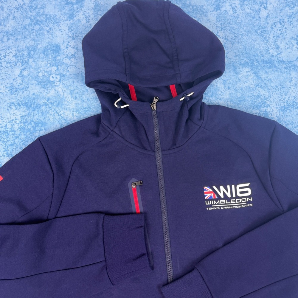 Polo Sport Ralph Lauren Wimbledon 2016 Hoodie Mens L French Navy Full Zip NWT